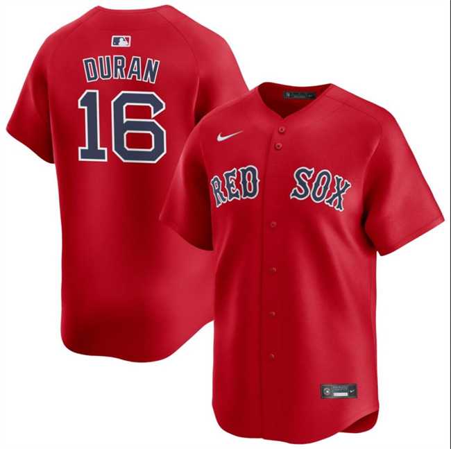 Mens Boston Red Sox #16 Jarren Duran Red 2024 Alternate Limited Stitched Baseball Jersey Dzhi